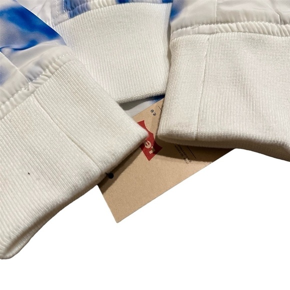 Levi's Bomber Jacket Melanie in Tie Dye Blue & White size Small NWT - Picture 9 of 10